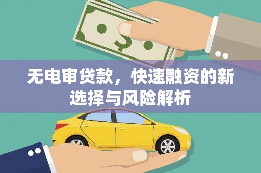漠河无电审贷款，快速融资的新选择与风险解析