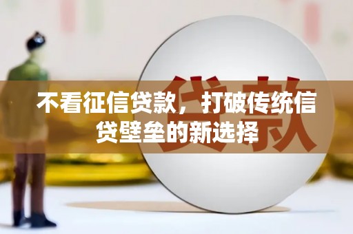 玛家不看征信贷款，打破传统信贷壁垒的新选择