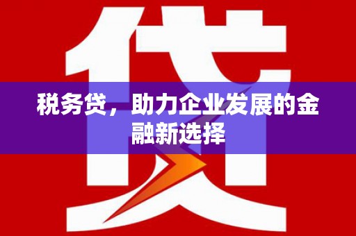 施秉税务贷，助力企业发展的金融新选择
