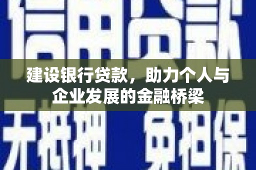 镇赉建设银行贷款，助力个人与企业发展的金融桥梁