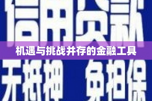久治机遇与挑战并存的金融工具